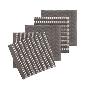 Mingle & Co. 4-Pack Waffle Stripe Dishcloth Set