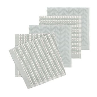 Mingle & Co. 4-Pack Waffle Stripe Dishcloth Set