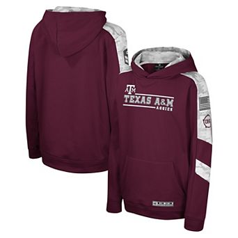 Youth Colosseum Maroon Texas A&M Aggies OHT Military Appreciation Cyclone Digital Camo Pullover Hoodie