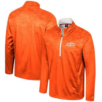 Men's Colosseum Orange Oklahoma State Cowboys The Machine Half-Zip Jacket