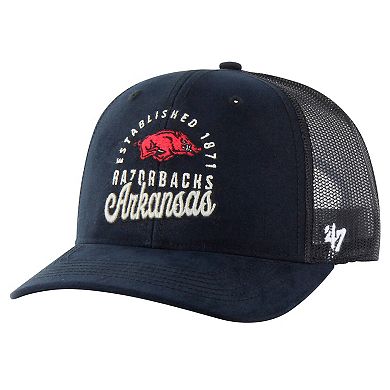 Men's '47 Black Arkansas Razorbacks Pitstop Trucker Adjustable Hat