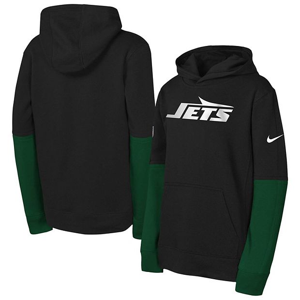 Youth Nike Black New York Jets Club Pullover Hoodie