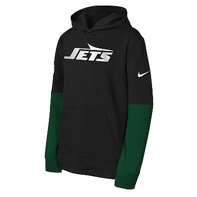Youth Nike Black New York Jets Team Issue Club Pullover Hoodie