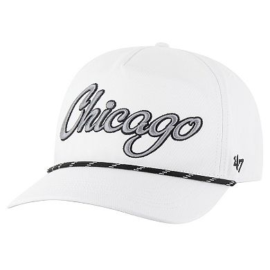 Men's '47 White Chicago White Sox Overhand Speckle Hitch Rope Adjustable Hat
