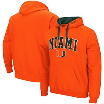 Men's Colosseum Orange Miami Hurricanes Big & Tall Arch & Logo 2.0 Pullover Hoodie