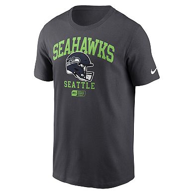 Men's Nike Anthracite Seattle Seahawks Helmet Essential T-Shirt