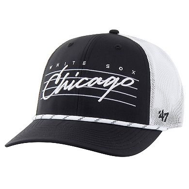 Men's '47 Black Chicago White Sox Downburst Trucker Adjustable Hat