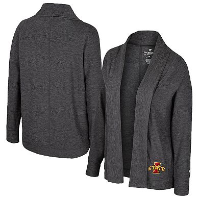 Women's Colosseum Charcoal Iowa State Cyclones Dash Cardigan