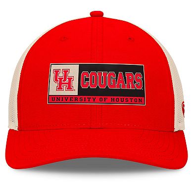 Men's Top of the World Red/Natural Houston Cougars Bennett Trucker Adjustable Hat