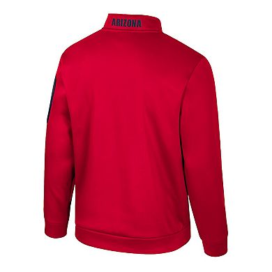 Men's Colosseum Red Arizona Wildcats Mainframe Quarter-Zip Fleece Jacket