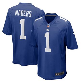 Men's Nike Malik Nabers Royal New York Giants Player Game Jersey