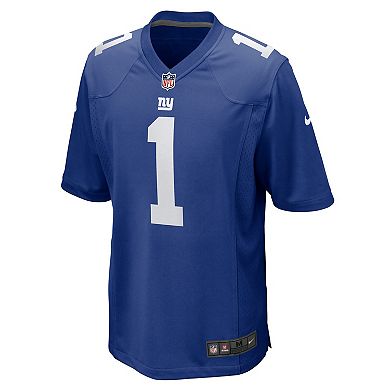 Men's Nike Malik Nabers Royal New York Giants Player Game Jersey