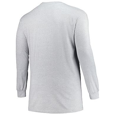 Men's Champion Heather Gray Florida Gators Big & Tall Mascot Long Sleeve T-Shirt