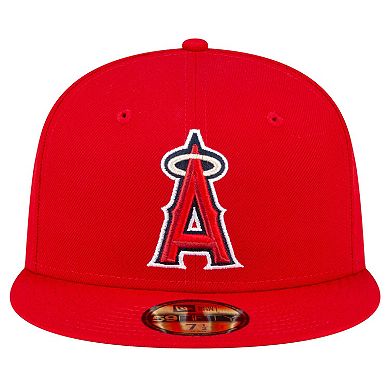 Men's New Era Red Los Angeles Angels Game Authentic Collection On Field 59FIFTY Fitted Hat
