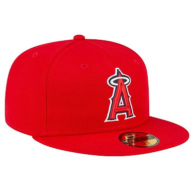 Men's New Era Red Los Angeles Angels Game Authentic Collection On Field 59FIFTY Fitted Hat