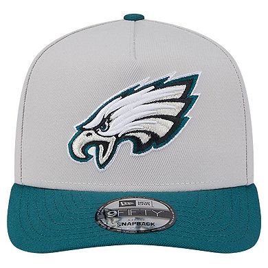 Men's New Era Stone Philadelphia Eagles Decent 9FIFTY A-Frame Snapback Hat
