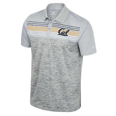 Men's Colosseum Gray Cal Bears Cybernetic Polo