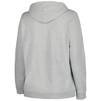 Women's Champion Heather Gray Kentucky Wildcats Plus Size Heart & Soul Notch Neck Pullover