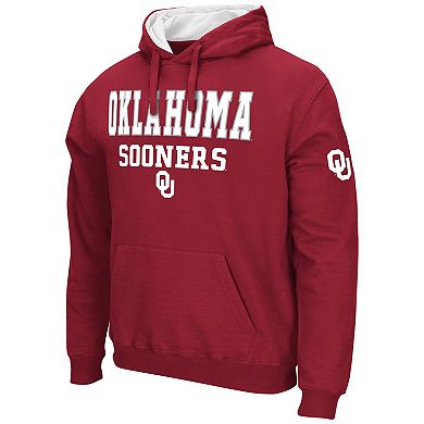 Men's Colosseum Crimson Oklahoma Sooners Sunrise Pullover Hoodie