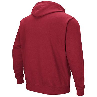 Men's Colosseum Crimson Oklahoma Sooners Sunrise Pullover Hoodie