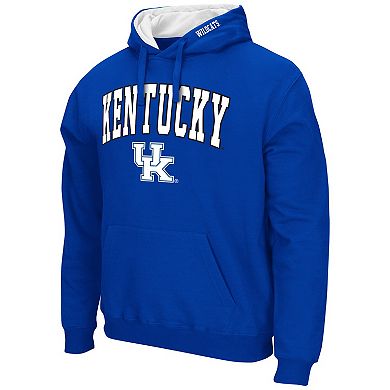 Men's Colosseum Royal Kentucky Wildcats Arch & Logo 3.0 Pullover Hoodie