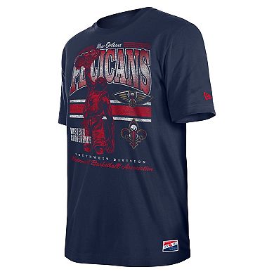 Men's New Era Navy New Orleans Pelicans Enzyme Wash Oversized T-Shirt