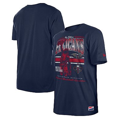 Men's New Era Navy New Orleans Pelicans Enzyme Wash Oversized T-Shirt