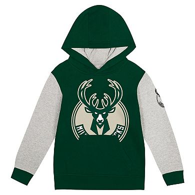 Toddler Hunter Green Milwaukee Bucks Fair Catch��Fleece Pullover Hoodie