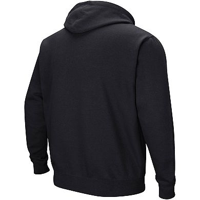 Men's Colosseum Black Wisconsin Badgers Double Arch Pullover Hoodie
