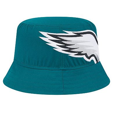 Men's New Era Midnight Green Philadelphia Eagles Helmet Bucket Hat