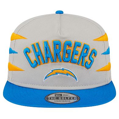 Men's New Era Stone/Powder Blue Los Angeles Chargers Athletic Golfer Snapback Hat