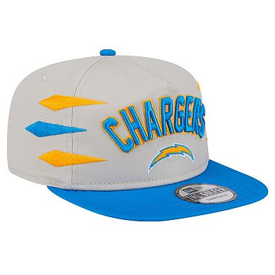 Men's New Era Stone/Powder Blue Los Angeles Chargers Athletic Golfer Snapback Hat