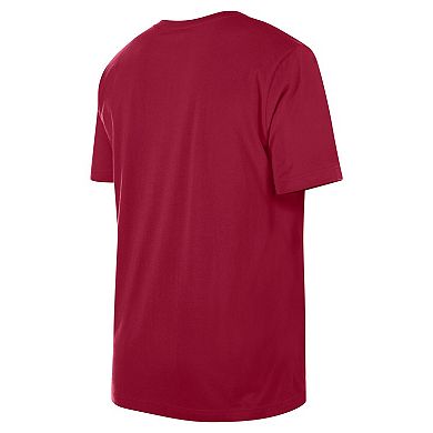 Men's New Era Red Miami Heat Enzyme Wash Oversized T-Shirt