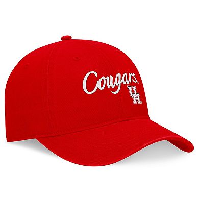 Men's Top of the World Red Houston Cougars Heritage CeeCee Adjustable Hat