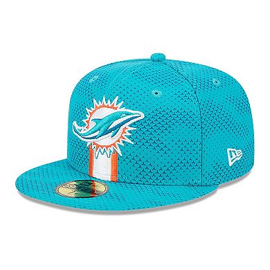 Men's New Era Aqua Miami Dolphins 2024 Sideline 59FIFTY Fitted Hat