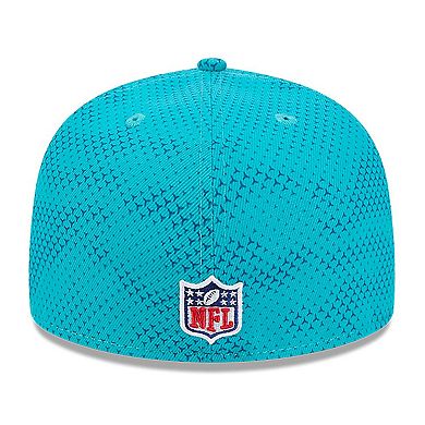 Men's New Era Aqua Miami Dolphins 2024 Sideline 59FIFTY Fitted Hat