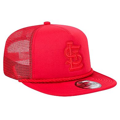 Men's New Era Red St. Louis Cardinals Tone Foam Meshback Golfer Snapback Hat