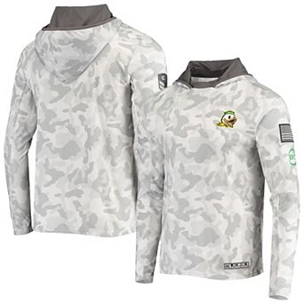 Men's Colosseum Arctic Camo Oregon Ducks OHT Military Appreciation Long Sleeve Hoodie Top