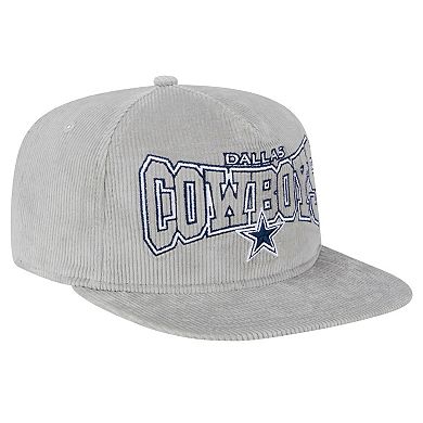 Men's New Era Gray Dallas Cowboys Corduroy Golfer Adjustable Hat