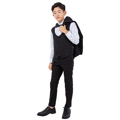 Perry Ellis Boy's 5pc Solid Tuxedo