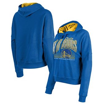 Women's New Era Royal Golden State Warriors Boxy Pullover Hoodie