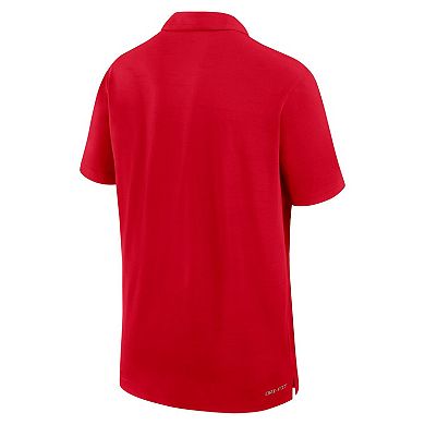 Men's Nike Red Ohio State Buckeyes Sideline Woven Performance Polo