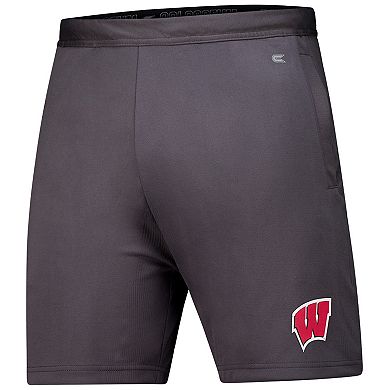 Men's Colosseum Charcoal Wisconsin Badgers Forget Shorts