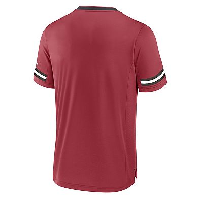 Men's Fanatics Cardinal Arizona Cardinals Stripe Stacking T-Shirt