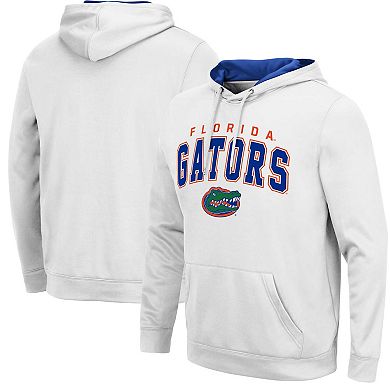 Men's Colosseum White Florida Gators Resistance Pullover Hoodie