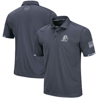 Men's Colosseum Charcoal Oregon Ducks Big & Tall OHT Military Appreciation Digital Camo Polo