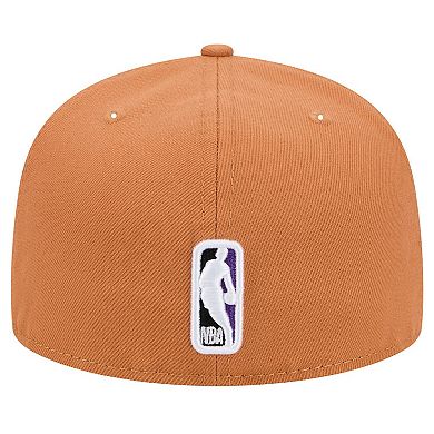 Men's New Era Tan Sacramento Kings Color Pack 59FIFTY Fitted Hat