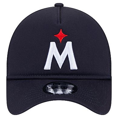 Men's New Era Navy Minnesota Twins 9FORTY A-Frame Trucker Adjustable Hat
