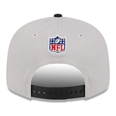 Men's New Era Stone/Black Philadelphia Eagles 2024 Sideline Historic 9FIFTY Snapback Hat