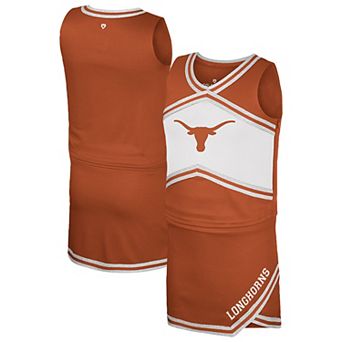 Girls Youth Colosseum Texas Orange Texas Longhorns Cheerleader Top & Skirt Set